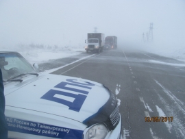 Движение по двум трассам в Красноярском крае перекрыли из-за метели