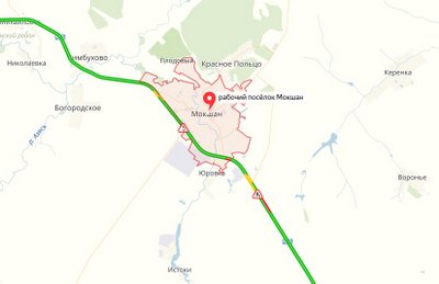 Движение на трассе М-5 Урал в Пензенской области в районе Мокшана затруднено из-за капремонта