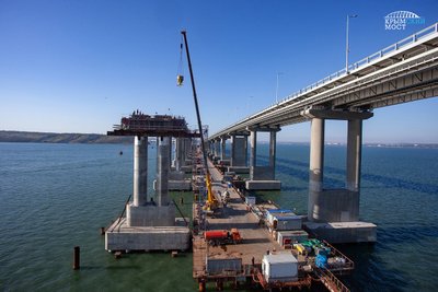 Завершилось строительство всех ж/д опор Крымского моста