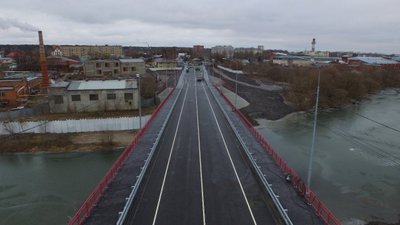 Завершена реконструкция моста через реку Нара в подмосковном Серпухове