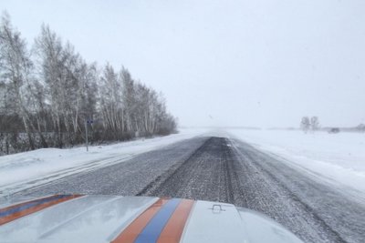 Движение в сторону Казахстана в Омской области восстановлено после непогоды