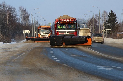 На федеральных трассах в Рязанской области начали применять чистые соли