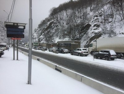 Военно-Грузинская дорога в Северной Осетии закрыта для всех видов транспорта