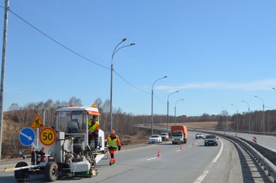В Красноярском крае, Тыве и Хакасии обновляют разметку на федеральных трассах