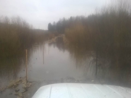 Два моста подтоплены в Костромской области в результате паводка