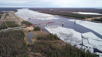Все металлоконструкции пролета моста через Марху на трассе А-331 Вилюй в Якутии доставят до 20 июня