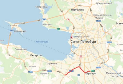 На участке КАД Петербурга от Московского шоссе до Таллинского с 21 мая перекроют полосу