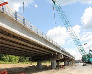 Строительство эстакады Сурского моста на трассе М-7 Волга в Чувашии выполнено на 50%