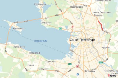 На участке КАД Петербурга между Шафировским проспектом и дорогой Санкт-Петербург - Матокса ограничат движение