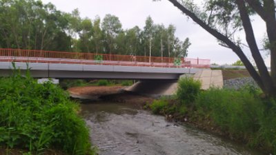 Завершается реконструкция моста через реку Бишинды на трассе Белебей - Бакалы в Башкирии
