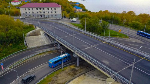 После ремонта открыли движение по путепроводу в Петропавловске-Камчатском