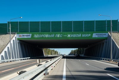 В подмосковном Солнечногорске завершают строительство моста для зверей через ЦКАД