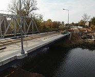 Мост через Клязьму в подмосковном Щелкове готов на 80 %