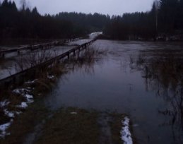 Два низководных моста подтоплены после дождей в Костромской области