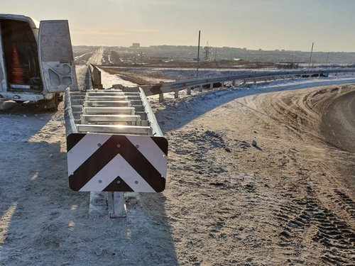 На Енисейском тракте в Красноярском крае установили экспериментальный дорожный демпфер