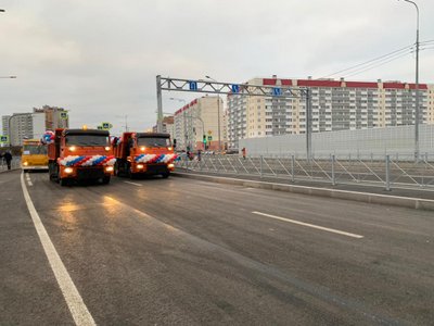По новому путепроводу в Колпино в Петербурге запустили рабочее движение