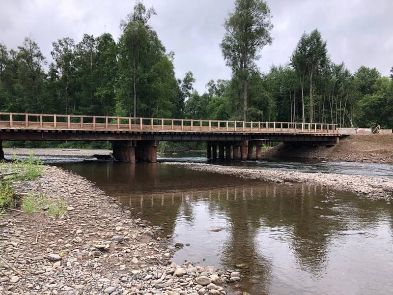 Реконструкцию завершают на участке трассы Южно-Сахалинск - Оха на Сахалине