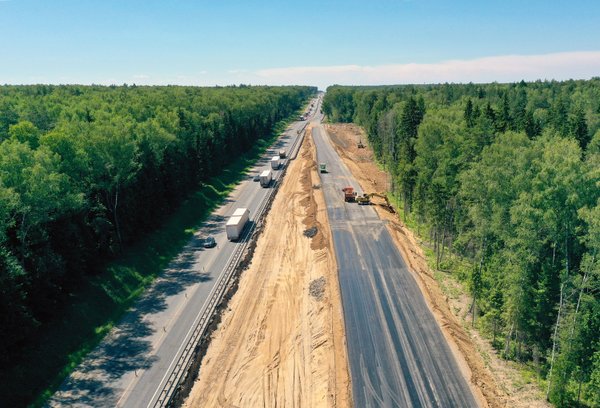 На 45 % построены разворотные петли на трассе М-7 Волга во Владимирской области