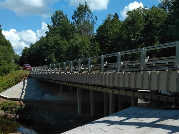 После ремонта ввели в эксплуатацию два моста на трассе А-122 в Новгородской области