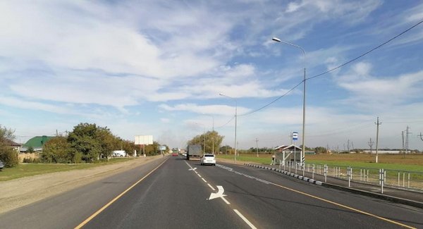 Завершен капремонт участка трассы А-146 в районе Крымска на Кубани