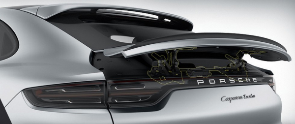 Porsche Cayenne Coupe: в «базе» - новый активный спойлер, стеклянная крыша и четыре места